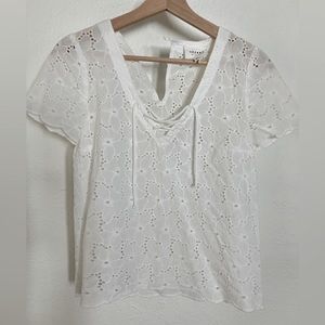 Sezane Eyelet Blouse